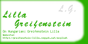 lilla greifenstein business card